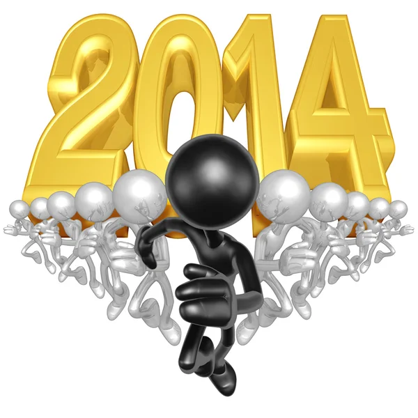 New Year 2014 Gold — Stock Photo, Image