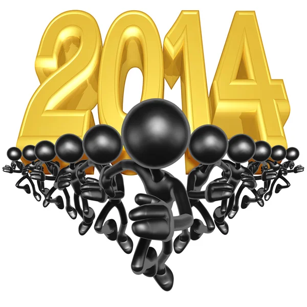 New Year 2014 Gold — Stock Photo, Image