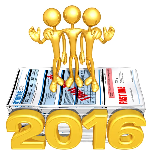 Feliz año nuevo negocio de oro 2016 — Foto de Stock