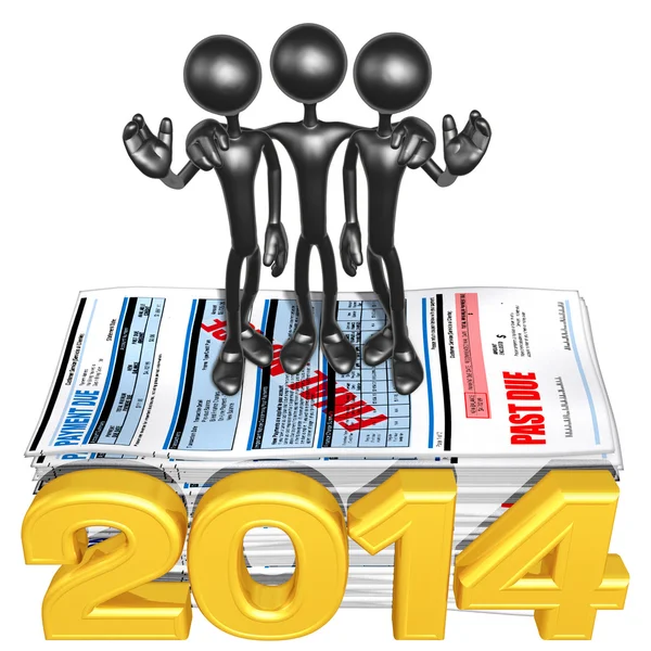 New Year 2014 Gold business — Stock Photo, Image