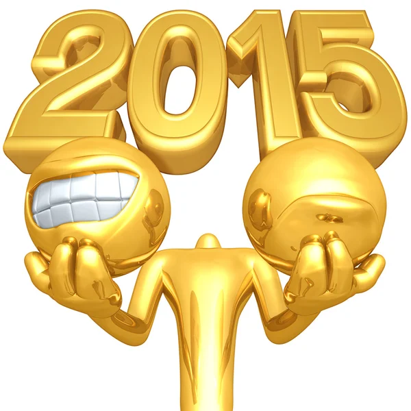 Gott nytt år guld 2015 — Stockfoto
