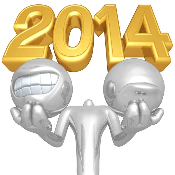 New Year 2014 Gold — Stock Photo, Image