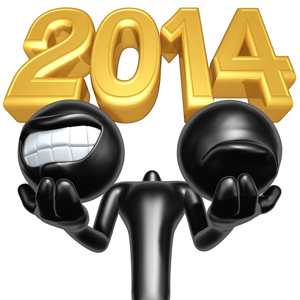 Nový rok 2014 zlato — Stock fotografie