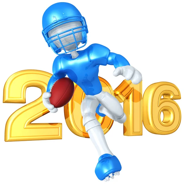 Happy new year golden football 2016 — Stock Photo, Image