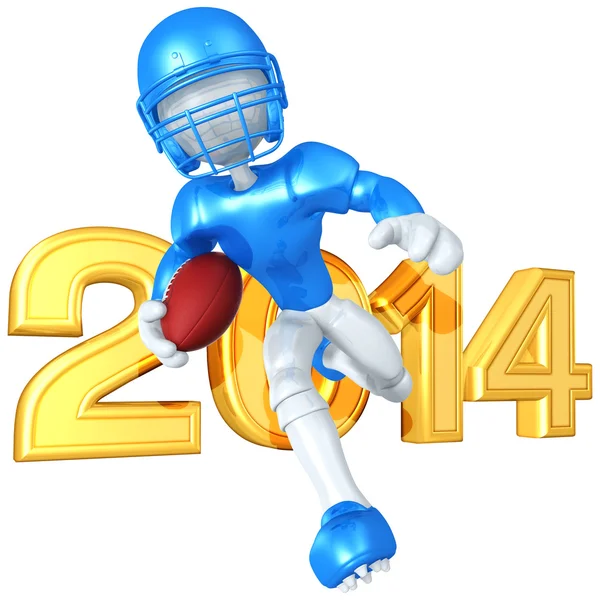 New Year 2014 Gold football — Stock Photo, Image