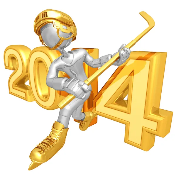 Ano Novo 2014 Hóquei em ouro — Fotografia de Stock