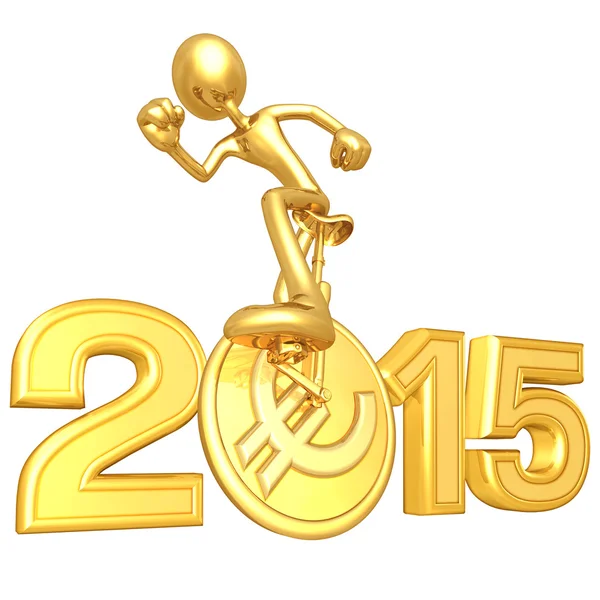 Ευτυχισμένο το νέο έτος χρυσή επιχειρήσεων 2015 — Φωτογραφία Αρχείου