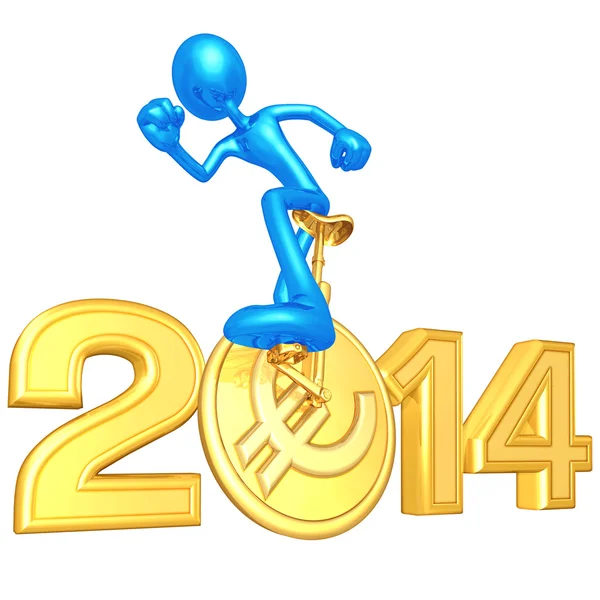 New jaar 2014 gouden business — Stockfoto