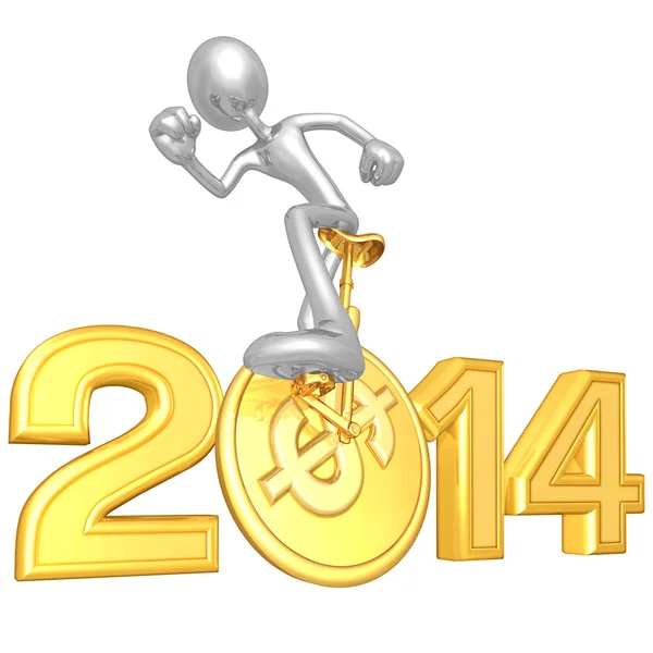 New Year 2014 Gold business — Stock Photo, Image