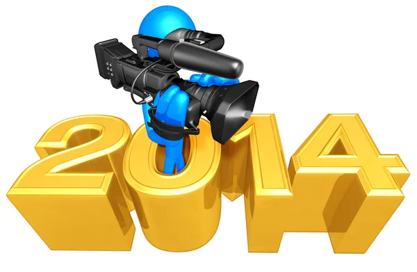 Neues Jahr 2014 Goldene Kamera — Stockfoto