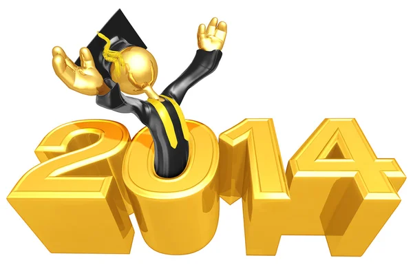 New Year 2014 Gold study — Stock Photo, Image