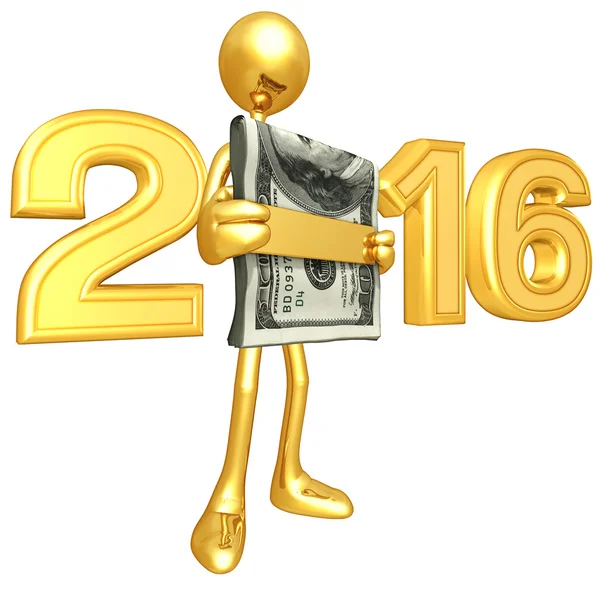 Frohes neues Jahr goldenes Geschäft 2016 — Stockfoto