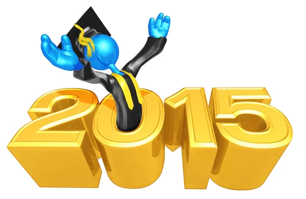 Felice anno nuovo studio d'oro 2015 Immagini Stock Royalty Free