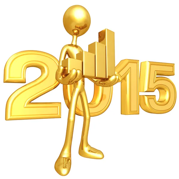 Feliz ano novo gráfico dourado 2015 Imagens De Bancos De Imagens