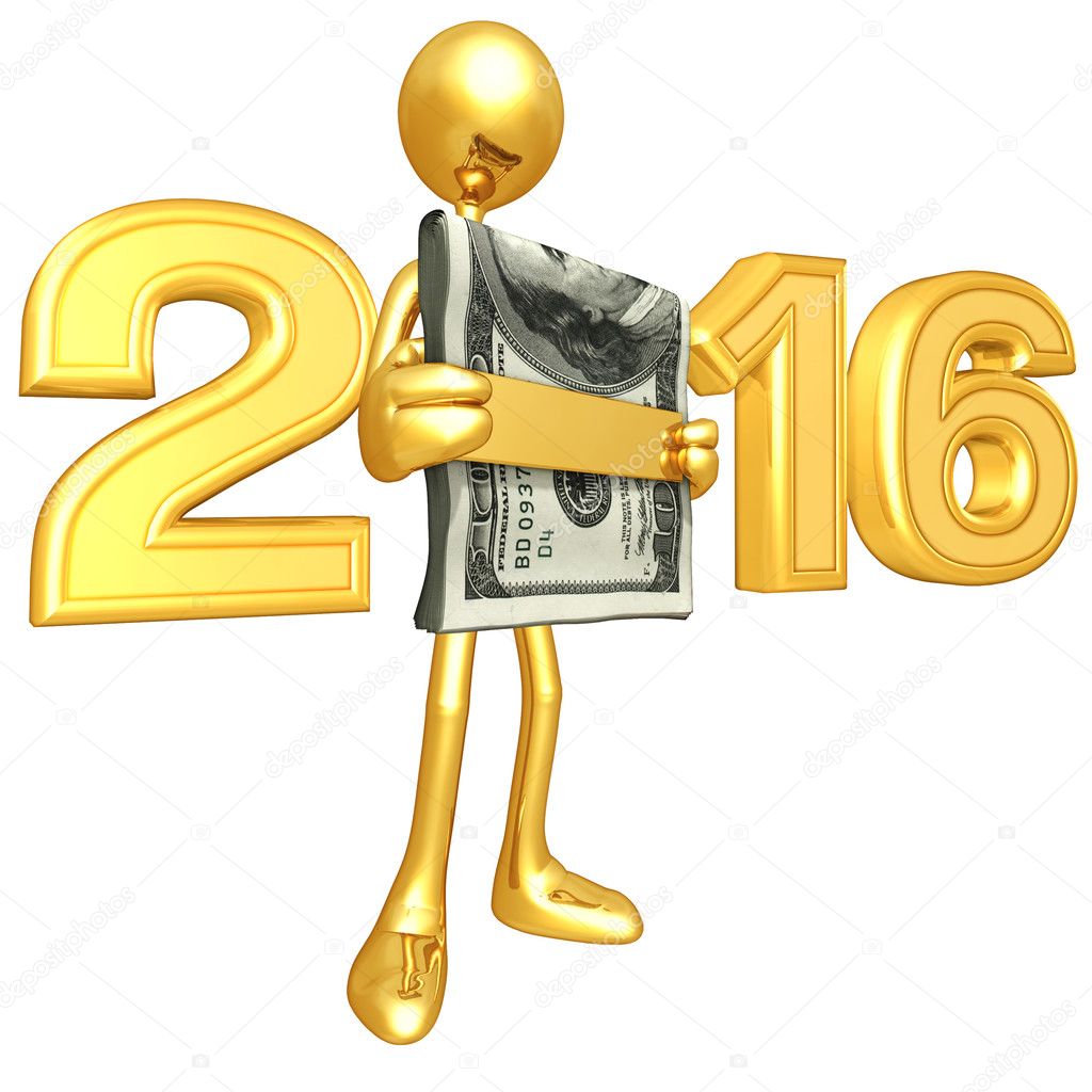 Happy new year golden business 2016