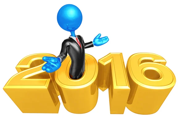 Felice anno nuovo business d'oro 2016 — Foto Stock