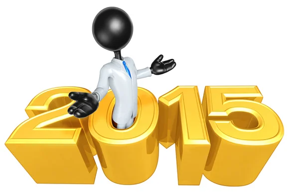 Feliz año nuevo negocio de oro 2015 — Foto de Stock