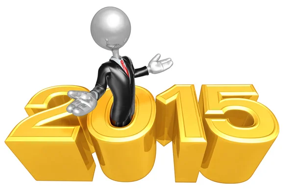 Szczęśliwego nowego roku złoty biznes 2015 Obrazy Stockowe bez tantiem