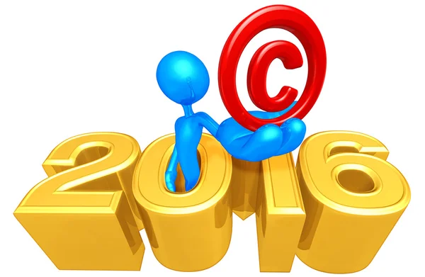 Holding Copyright,  2016  Year — Stock Photo, Image