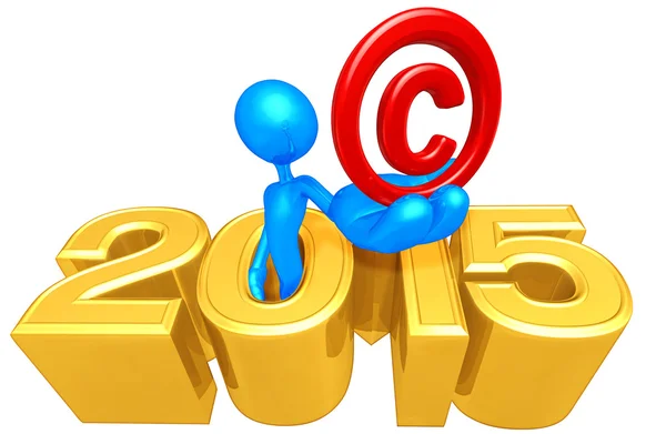 Holding Copyright,  2015  Year — Stock Photo, Image