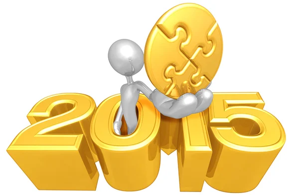 Quebra-cabeça de ouro, 2015 Ano Imagens De Bancos De Imagens