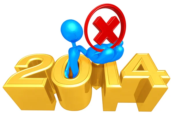 Rejected Symbol, 2014 Year — Stock Photo, Image