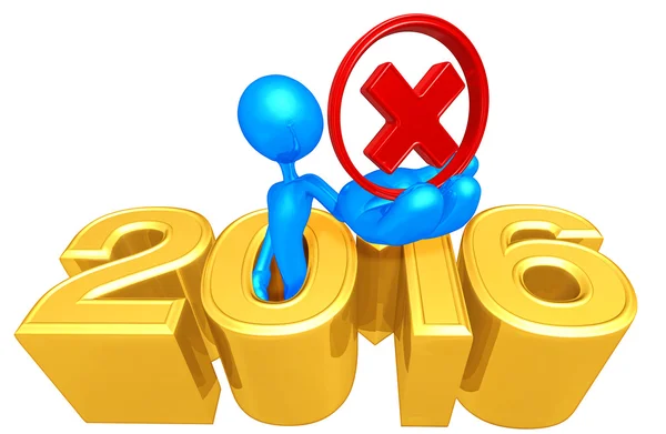 Rejected Symbol,  2016 Year — Stock Photo, Image