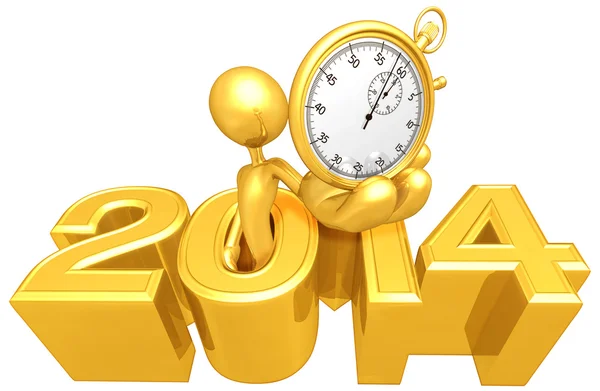 Stop Watch, 2014 Year — Stock Photo, Image