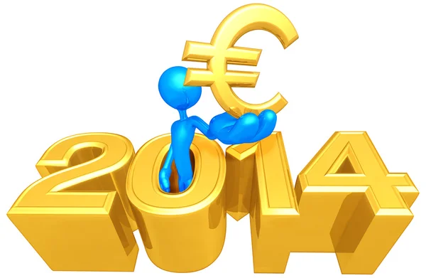 Símbolo del euro, 2014 — Foto de Stock