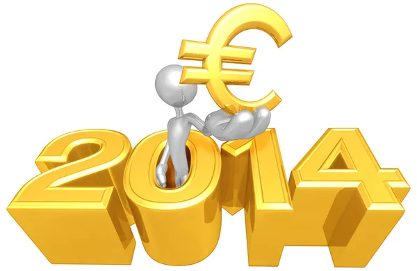 Símbolo do Euro, 2014 — Fotografia de Stock