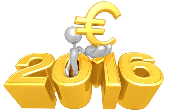 Símbolo do Euro, 2016 — Fotografia de Stock