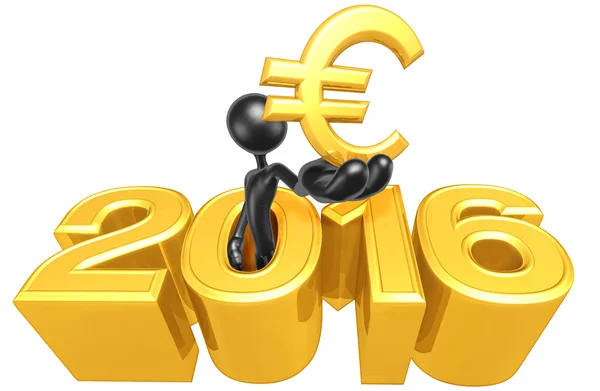 Símbolo del euro, 2016 — Foto de Stock