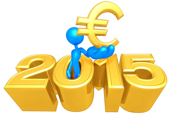 Euro simgesi, 2015 — Stok fotoğraf