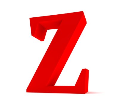 kırmızı mektup alfabesi.