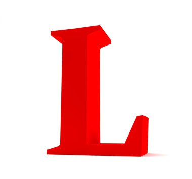 kırmızı mektup alfabesi.