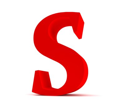 kırmızı mektup alfabesi.