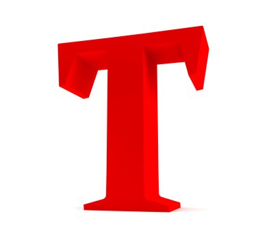 kırmızı mektup alfabesi.