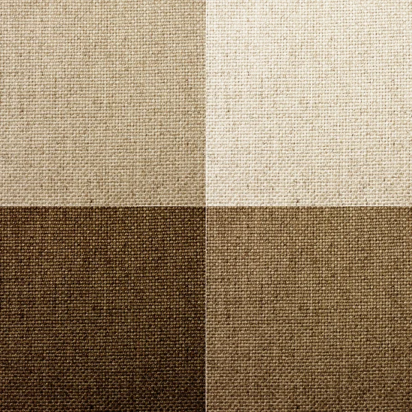Set of four natural canvas textures. — Stock Photo, Image