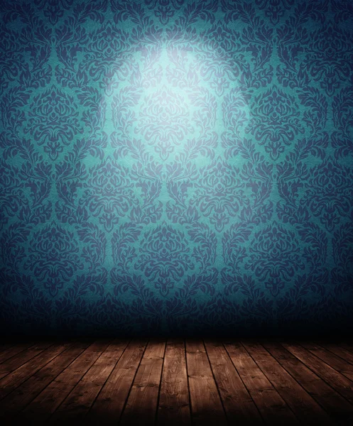 Barok duvar kağıdı ile iç odası.