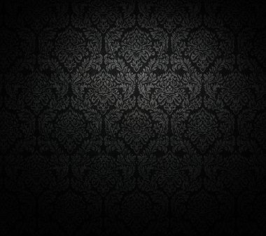 Grunge, dark wallpaper - baroque style. clipart