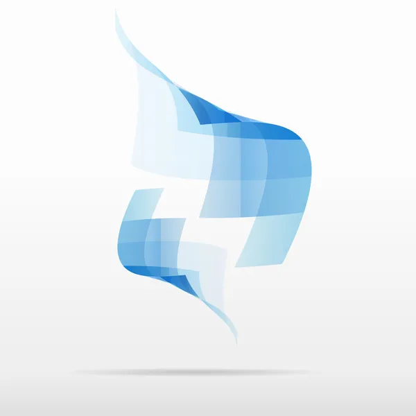 Kék pixel négyzetek vektor ikon design logó — Stock Vector