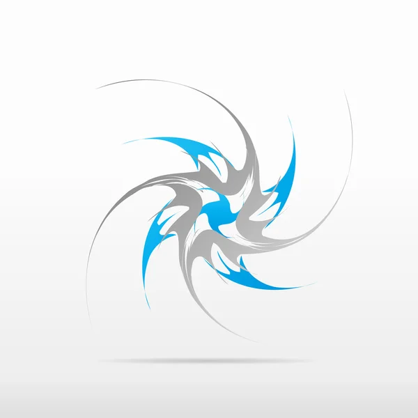 Zilveren cirkel abstract vector logo ontwerp — Stockvector