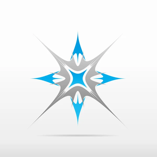Prata azul design logotipo vetor abstrato —  Vetores de Stock
