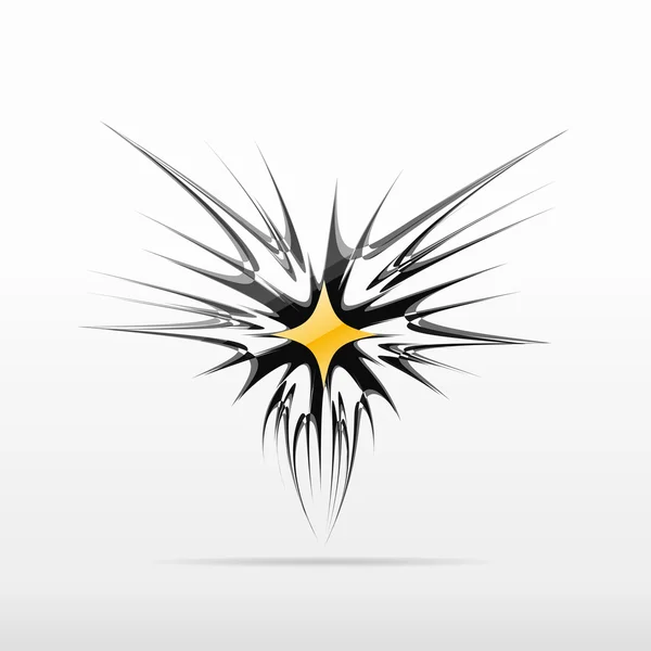 急性の抽象的な黒のロゴの設計 — ストックベクタ