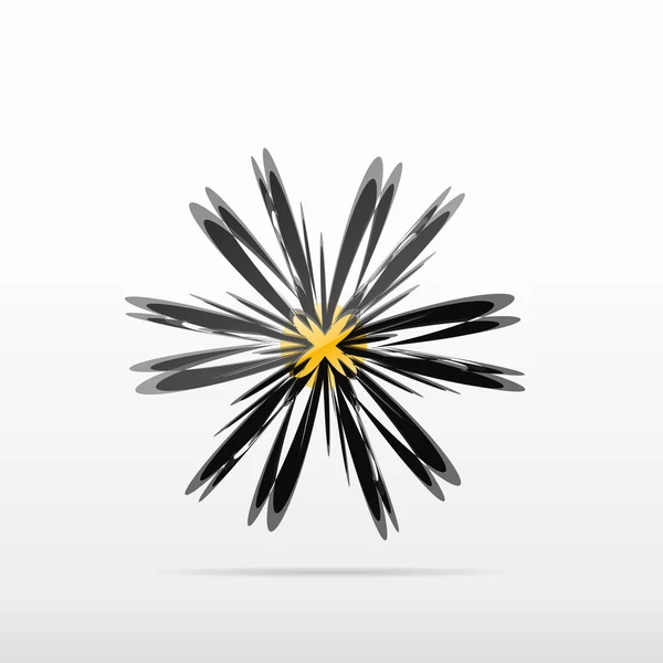Black star abstract logo design — Stock Vector
