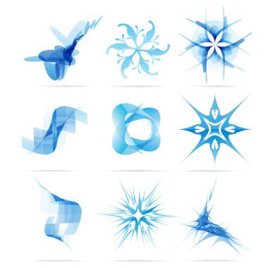 Mavi kar tanesi simgesi tasarım su vektör eps