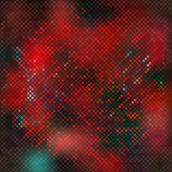 Vermelho em luzes de nevoeiro fundo quadrado pixel mosaico vetor — Vetor de Stock