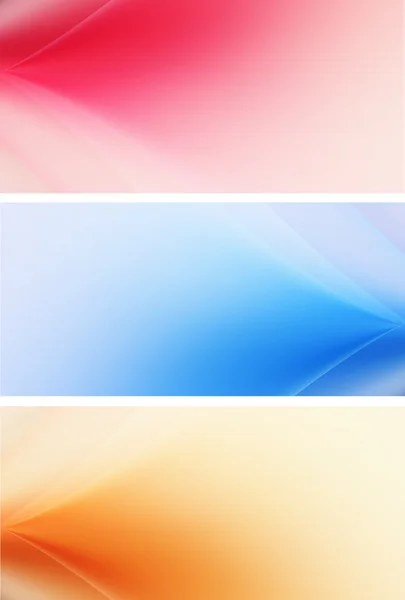 Three pastels beautiful multicolored background bokeh.Set of Ban — Stock Vector