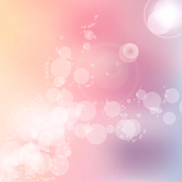 Jarní měkkých pastelových bokeh čtvercové pozadí obrázku — Stockový vektor