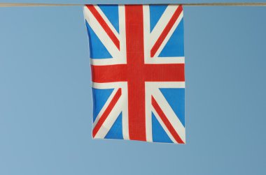 İngiltere bayrak dalgalar halinde mavi gökyüzü